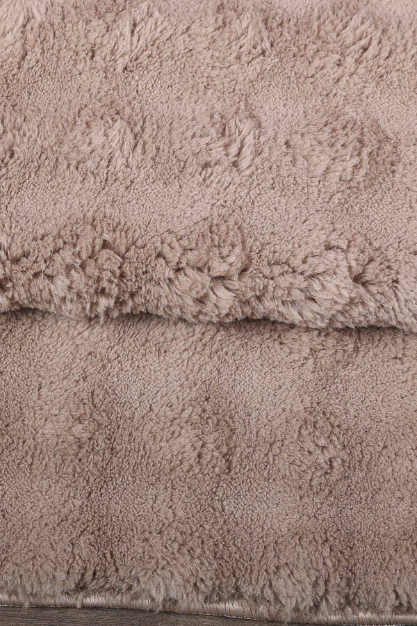 Bubble Kahve Yumuşak Büyük Boy İkili Kaymaz Taban Yıkanabilir Banyo Paspası-Kahve - 5