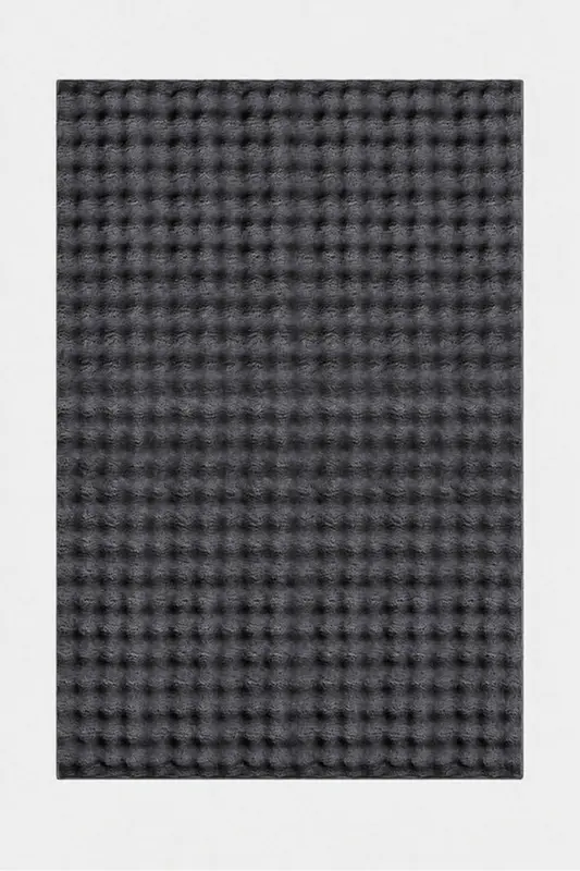 Bubble Peluş Kaymaz Taban Yıkanabilir Yumuşak Salon Yatak Odası Halısı Kilim Antrasit - Antrasittyz - 2