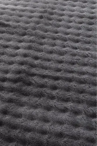 Bubble Peluş Kaymaz Taban Yıkanabilir Yumuşak Salon Yatak Odası Halısı Kilim Antrasit - Antrasittyz - 4