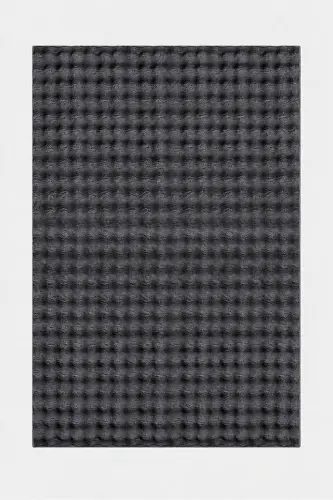 Bubble Peluş Kaymaz Taban Yıkanabilir Yumuşak Salon Yatak Odası Halısı Kilim Antrasit - Antrasittyz - SARAR (1)