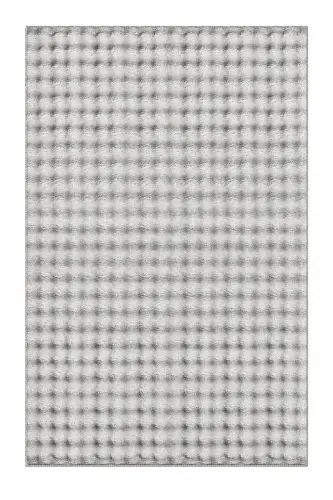 Bubble Peluş Kaymaz Taban Yıkanabilir Yumuşak Salon Yatak Odası Halısı Kilim Gri - Griix - SARAR (1)