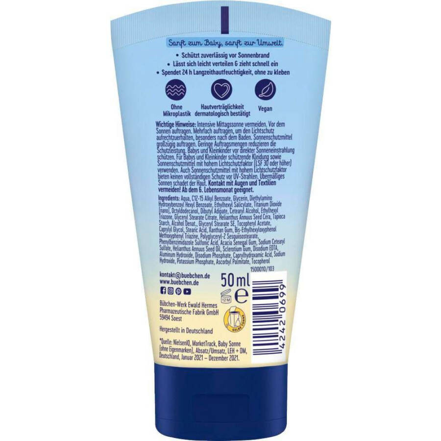 Bübchen Baby and Kids SPF 50+ Sunscreen 50 ml - 2