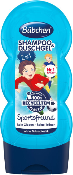 Bübchen Bolalar uchun Shampo & Dush Geli 2 ta 1 da Sporty Friend 230 ml - 1