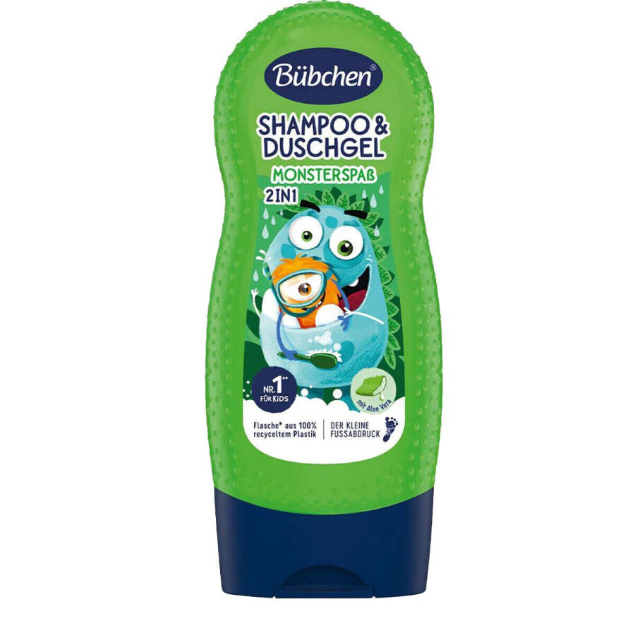 Bübchen Çocuk Şampuan&Duş Jeli 2 in 1 Monsterpab 230 ml - 1