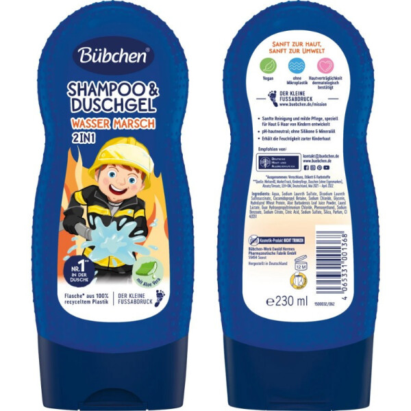 Bübchen Kids Shampoo & Shower Gel 2in1 Wasser Marsch 230 ml - 2