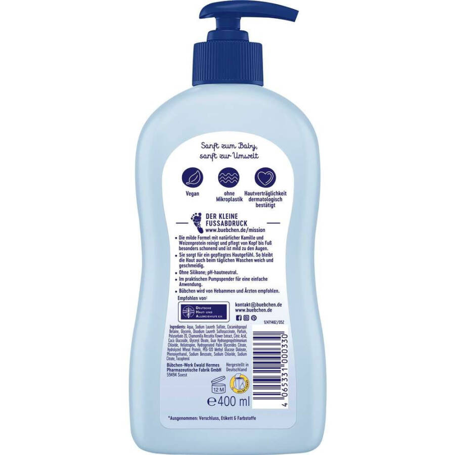 Bübchen Newborn Sensitive Baby Wash Gel 400 ml - 2