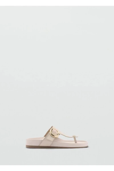 Buckled leather sandals - MANGO (1)