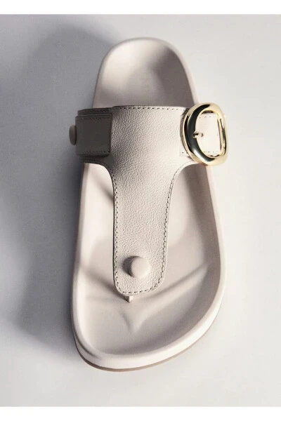 Buckled leather sandals - 3