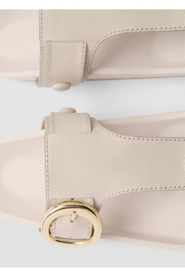 Buckled leather sandals - 4