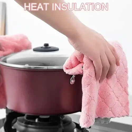 BUEDM 12 dona oshxona matosi idish sochiqlari, 12x12 dyuymli yumshoq premium idish matolari, idishlarni, oshxonani, hammomni, mashinani tozalash uchun absorbent mikrofiber tozalash matosi - 5