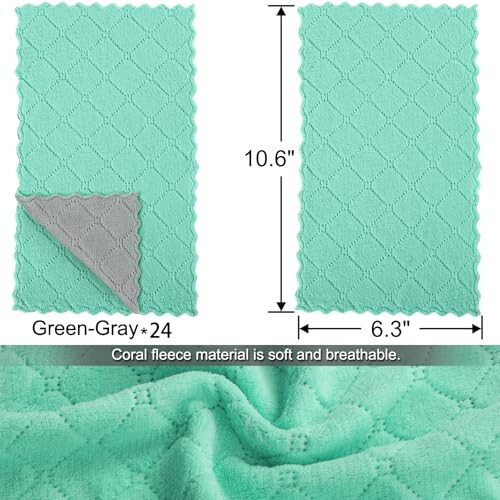 BUEDM 24 dona oshxona mato dasturxonlari, tuklanmaydigan yumshoq premium dasturxonlar, idishlarni, oshxonani, hammomni, mashinani tozalash uchun absorbent mikrofiber tozalash matosi - BUEDM (1)