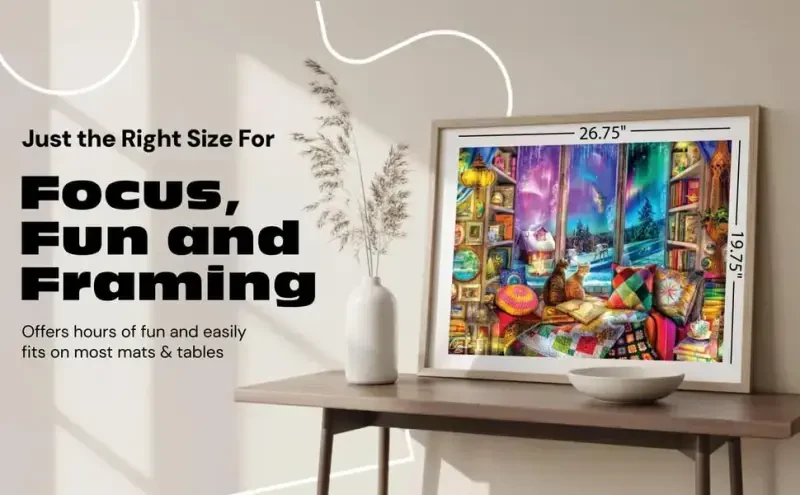 Buffalo Games - 1000 Piece Jigsaw Puzzle - Aimee Stewart - Northern Lights Cats - Winter Scene - Challenging Puzzles for Adults and Families - 2