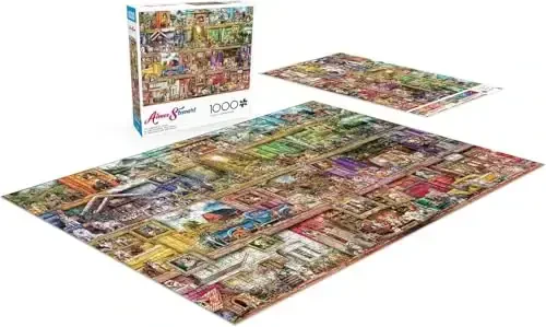 Buffalo Games - Aimee Stewart - The Library of Dogs - 1000 Piece Jigsaw Puzzle for Adults -Challenging Puzzle Perfect for Game Nights - Finished Size is 26.75 x 19.75 - 5