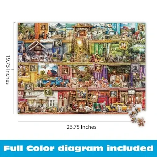 Puzzles for Adults 1000 Pieces – Buffalo Games The Library of Dogs by Aimee Stewart, Challenging 1000 Piece Puzzle for Adults with Poster, Premium Jigsaw Puzzle Made in The USA - 3