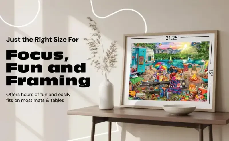 Buffalo Games - Aimee Stewart -Look Closer Family Campsite - 500 Piece Jigsaw Puzzle For Adults -Challenging Puzzle Perfect for Game Nights - Finished Size is 21.25 x 15.00 - 2