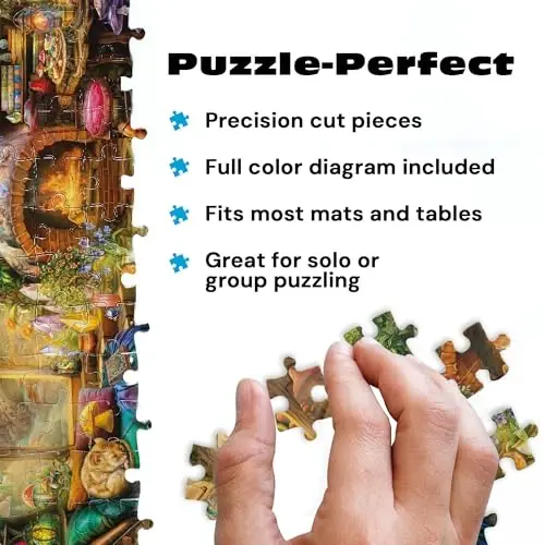 Buffalo Games - Aimee Stewart - Merry Mushroom Cottage - 1000 Piece Jigsaw Puzzle for Adults - Challenging Puzzle Perfect for Game Nights - Finished Size is 26.75 x 19.75 - BUFFALO (1)