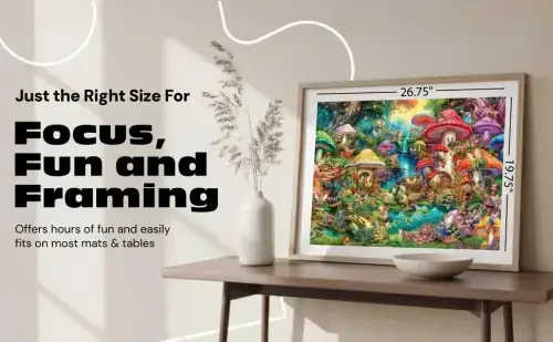 Buffalo Games - Aimee Stewart - Merry Mushroom Village Picnic - 1000 Piece Jigsaw Puzzle for Adults Challenging Puzzle Perfect for Game Nights - Finished Puzzle Size is 26.75 x 19.75 - 6