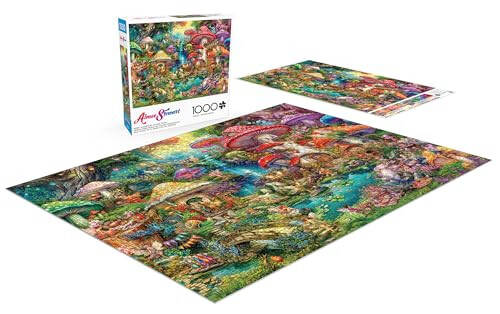 Buffalo Games - Aimee Stewart - Merry Mushroom Village Picnic - 1000 Piece Jigsaw Puzzle for Adults Challenging Puzzle Perfect for Game Nights - Finished Puzzle Size is 26.75 x 19.75 - 4