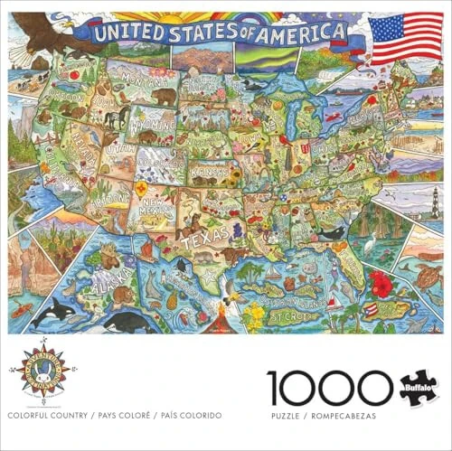 Buffalo Games - Carrie Wagner - Красочная страна - 1000-частная пазл для взрослых, сложная головоломка, идеально подходящая для игровых вечеров - размер готовой головоломки 26,75 x 19,75 - 3