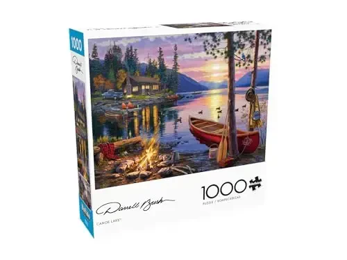 Buffalo Games - Darrell Bush - Canoe Lake - 1000 Piece Jigsaw Puzzle For Adults - Challenging Puzzle Perfect for Game Nights - Finished Size Is 26.75 x 19.75 - 3