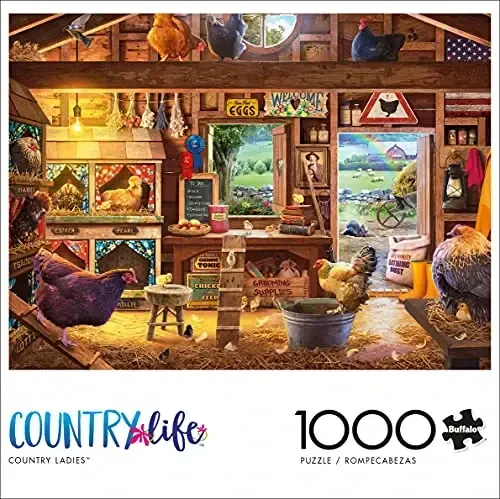 Buffalo Games - David Stevenson - Country Ladies - 1000 Piece Jigsaw Puzzle for Adults -Challenging Puzzle Perfect for Game Nights - Finished Size is 26.75 x 19.75 - BUFFALO (1)
