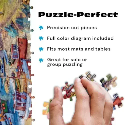 Buffalo Games - Dominic Davison - American Harbor Town - 2000 Piece Jigsaw Puzzle for Adults -Challenging Puzzle Perfect for Game Nights - Finished Size is 38.50 x 26.50 - 5