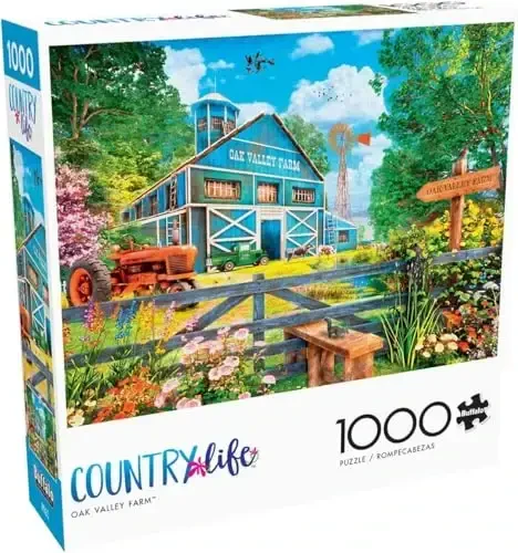 Buffalo Games - Dominic Davison - Oak Valley Farm - 1000 Piece Jigsaw Puzzle for Adults -Challenging Puzzle Perfect for Game Nights - Finished Size is 26.75 x 19.75 - 6
