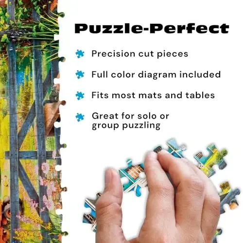Buffalo Games - Dominic Davison - Oak Valley Farm - Yetişkinler için 1000 Parçalı Yapboz - Oyun Geceleri için Mükemmel Zorlu Yapboz - Bitmiş Boyut 26,75 x 19,75 - 4