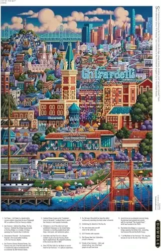 Buffalo Games - Dowdle - City by The Bay - 1000 Piece Jigsaw Puzzle for Adults -Challenging Puzzle Perfect for Game Nights - Finished Size is 26.75 x 19.75 - 5