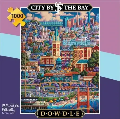 Buffalo Games - Dowdle - City by The Bay - 1000 Piece Jigsaw Puzzle for Adults -Challenging Puzzle Perfect for Game Nights - Finished Size is 26.75 x 19.75 - 3