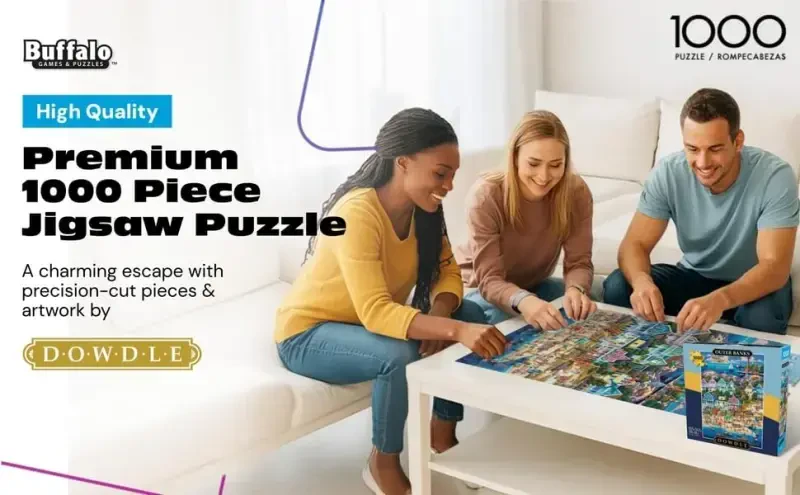 Buffalo Games - Dowdle - Outer Banks - 1000 Piece Jigsaw Puzzle for Adults -Challenging Puzzle Perfect for Game Nights - Finished Size is 26.75 x 19.75 - 1