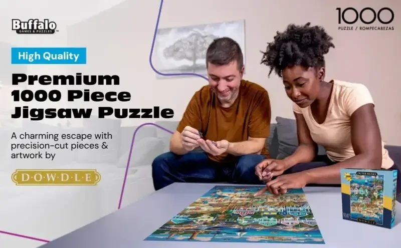 Buffalo Games - Dowdle - Outer Banks - 1000 Piece Jigsaw Puzzle for Adults -Challenging Puzzle Perfect for Game Nights - Finished Size is 26.75 x 19.75 - 2