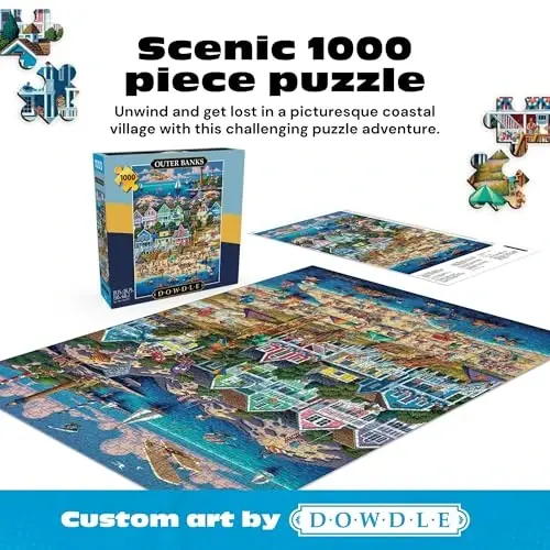 Buffalo Games - Dowdle - Outer Banks - 1000 Piece Jigsaw Puzzle for Adults -Challenging Puzzle Perfect for Game Nights - Finished Size is 26.75 x 19.75 - 2