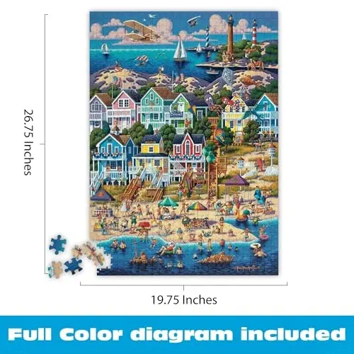 Buffalo Games - Dowdle - Outer Banks - 1000 Piece Jigsaw Puzzle for Adults -Challenging Puzzle Perfect for Game Nights - Finished Size is 26.75 x 19.75 - 3