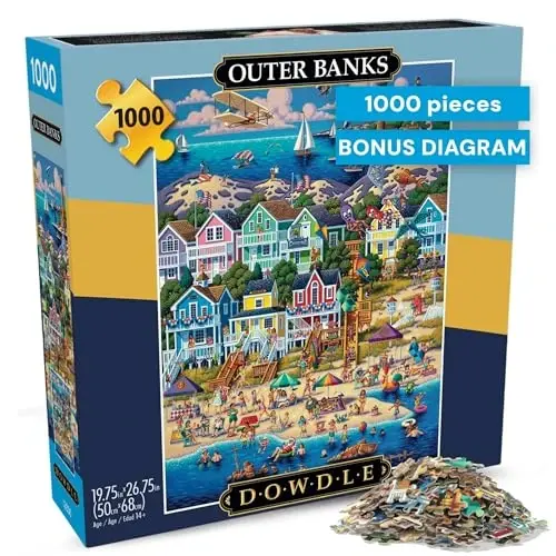 Buffalo Games - Dowdle - Outer Banks - 1000 Piece Jigsaw Puzzle for Adults -Challenging Puzzle Perfect for Game Nights - Finished Size is 26.75 x 19.75 - BUFFALO