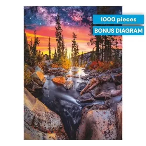 Buffalo Games - Forest Magic Hour - 1000 Piece Jigsaw Puzzle for Adults | Art by Earthpix, Made in USA, Recycled Board, Finished Size 26.75 x 19.75 in, Includes Poster, Frameable Art, Giftable - BUFFALO