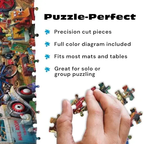 Buffalo Games - Eduard - Antique Barn - 500 Piece Jigsaw Puzzle for Adults -Challenging Puzzle Perfect for Game Nights - Finished Size is 21.25 x 15.00 - 5