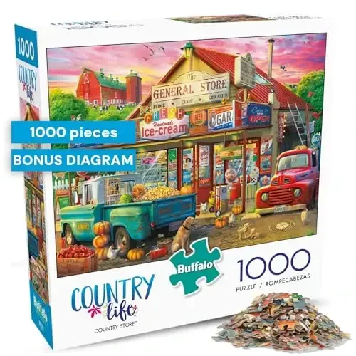 Buffalo Games - Eduard - Country Store - 1000-частная пазл-головоломка для взрослых Сложная головоломка, идеально подходящая для игровых вечеров - Размер готовой головоломки 26,75 x 19,75 - 2