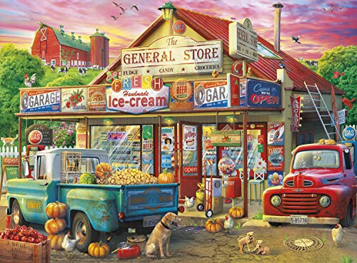 Buffalo Games - Eduard - Country Store - 1000 Piece Jigsaw Puzzle for Adults Challenging Puzzle Perfect for Game Nights - Finished Puzzle Size is 26.75 x 19.75 - 1