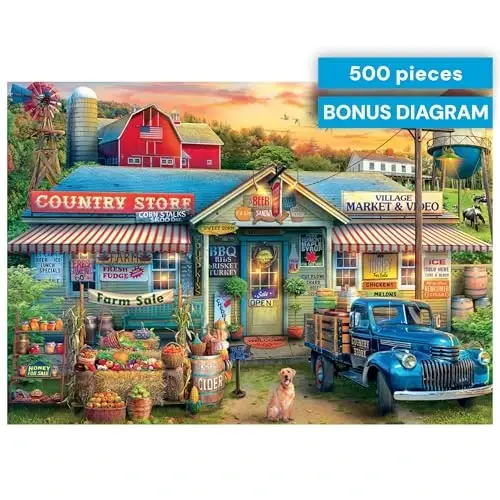 Buffalo Games - Eduard - Ferma Savdosi - Kattalar Uchun 500 Parchadan Iborat Jigso Puzzle - Qiyin Puzzle, O'yin Kechalari Uchun Ideal - Tayyor Puzzle O'lchami 21,25 x 15,00 
