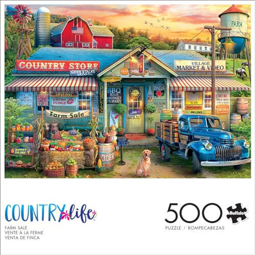 Buffalo Games - Eduard - Ferma Savdosi - Kattalar Uchun 500 Parchadan Iborat Jigso Puzzle - Qiyin Puzzle, O'yin Kechalari Uchun Ideal - Tayyor Puzzle O'lchami 21,25 x 15,00 - 3