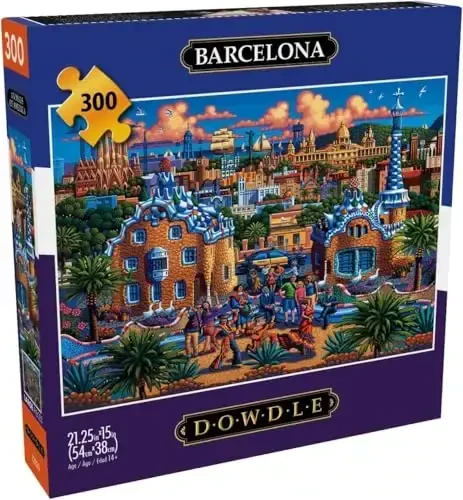 Buffalo Games - Eric Dowdle - Barcelona - 300 Piece Jigsaw Puzzle for Adults -Challenging Puzzle Perfect for Game Nights - Finished Size is 21.25 x 15.00 - 1
