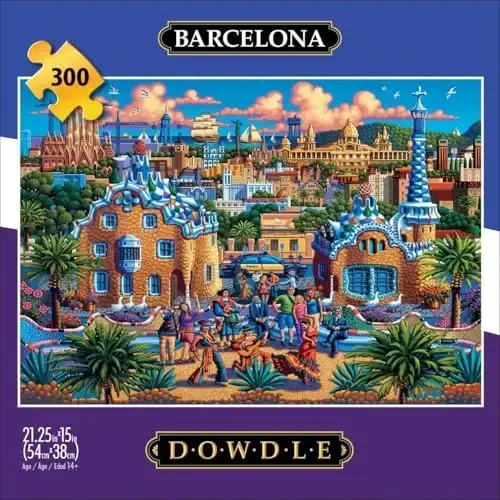 Buffalo Games - Eric Dowdle - Barcelona - 300 Piece Jigsaw Puzzle for Adults -Challenging Puzzle Perfect for Game Nights - Finished Size is 21.25 x 15.00 - 3