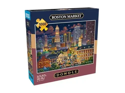 Buffalo Games - Eric Dowdle - Boston Market - Kattalar uchun 1000 qismli jumboq - O'yin kechalari uchun qiyin jumboq - Yakunlangan hajmi 26,75 x 19,75 - 3