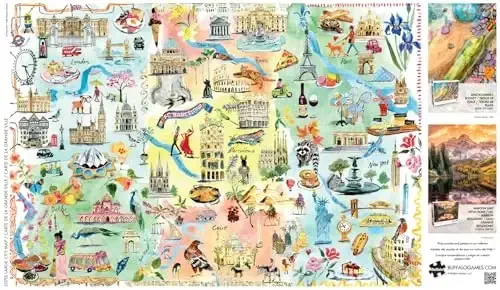 Buffalo Games - Fay Ford - Katta shahar xaritasi - Kattalar uchun 2000 qismli jumboq - O'yin kechalari uchun ideal jumboq - Tayyor hajmi 38.50 x 26.50 - 5