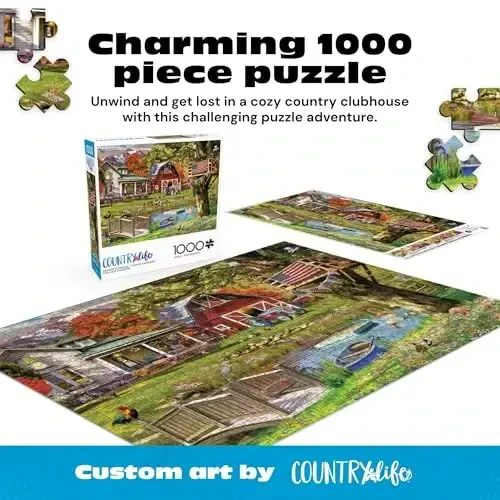 Buffalo Games - Garry Walton - Country Clubhouse - 1000 Piece Jigsaw Puzzle for Adults -Challenging Puzzle Perfect for Game Nights - Finished Size is 26.75 x 19.75 - 3