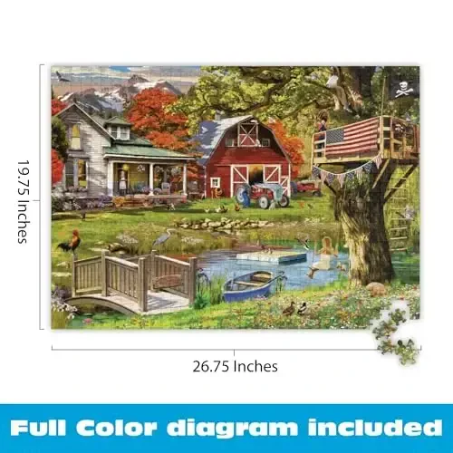 Buffalo Games - Garry Walton - Country Clubhouse - 1000 Piece Jigsaw Puzzle for Adults -Challenging Puzzle Perfect for Game Nights - Finished Size is 26.75 x 19.75 - 4