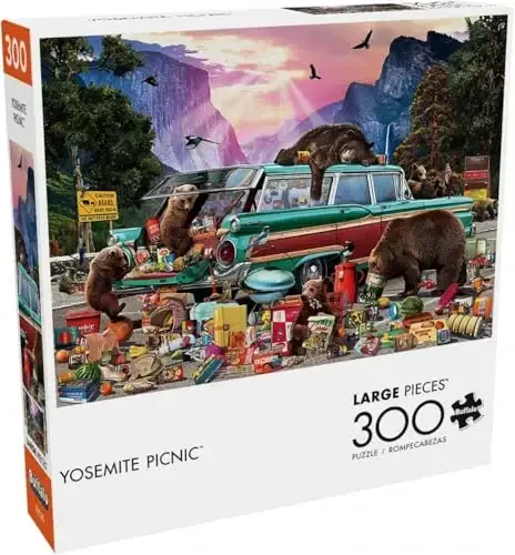 Buffalo Games - Garry Walton - Yosemite Picnic - 300 Piece Jigsaw Puzzle for Adults - Challenging Puzzle Perfect for Game Nights - Finished Puzzle Size is 21.25 x 15.00 - 6