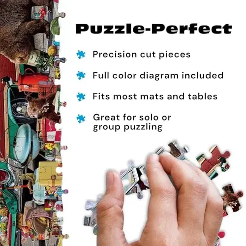 Buffalo Games - Garry Walton Yosemite Picnic 300 Piece Jigsaw Puzzle for Adults 14 and up - Challenging Puzzle Perfect for Game Nights - Colorful Puzzles – Precision-Cut Pieces, Beautiful Artwork - 5