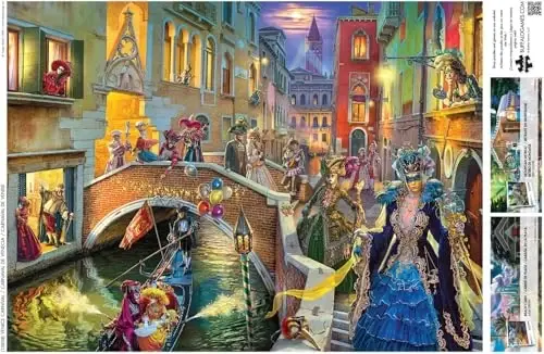 Buffalo Games - Image World - Venedik Karnavalı - Yetişkinler için 1000 Parçalı Yapboz - Oyun Geceleri için Mükemmel, Zorlu Yapboz - Bitmiş Boyut 26,75 x 19,75 - 5